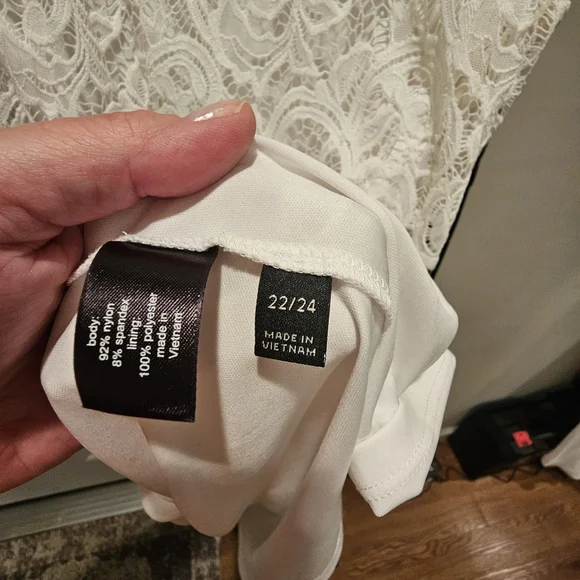 Lane Bryant 22/24 Elegant White Lace Dress - Picture 8 of 9